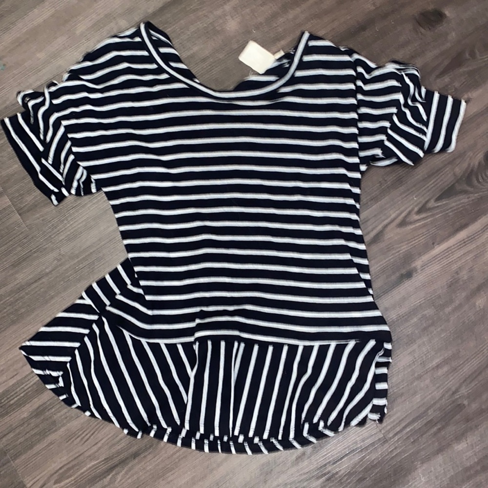 Blu Pepper Striped Top Small